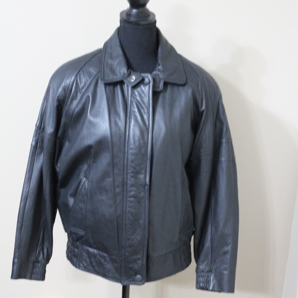 Classic Black Leather Jacket - Women